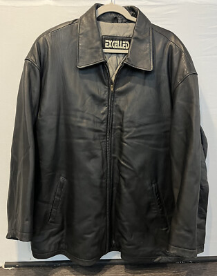 Excelled Men's Leather Jacket Black 2XL | eBay