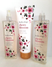 Bodycology Cherry Blossom Fragrance Mist  Cream SET 3pc READ DESCRIPTION 8oz