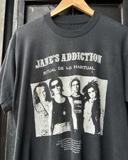 1990 Jane's Addiction Ritual De Lo Habitual Black Unisex Shirt Vtg S-5XL KH15724