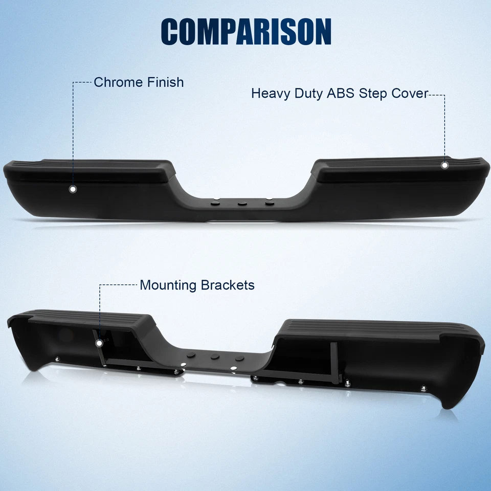 Complete Rear Step Bumper Assembly For 1994-2002 Dodge Ram 1500 2500 3500 Pickup Foto 2 de 4
