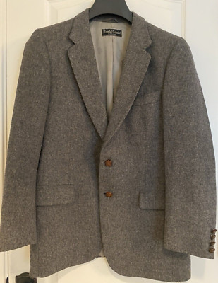 Vintage LANVIN Gray Classic Fit CAMEL HAIR Sport Coat Blazer Jacket 44 R