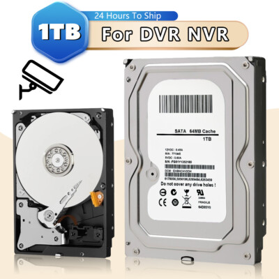 1TB Video Surveillance Hard Drive Disk DVR CCTV Monitor HDD HD Internal Harddisk