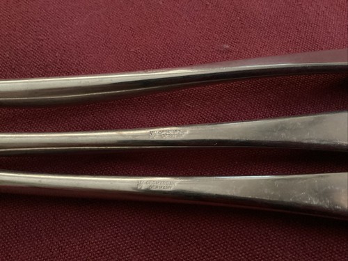 Fraser WMF Cromargan CANNES FESTIVAL 3 Lg Soup Spoons Stainless Germany Flatware - Picture 6 of 6