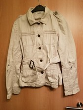 Jeansjacke Größe 38 in Beige inkl. Gürtel mit Taschen, Top Zustand