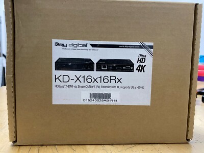 Key Digital KD-X16X16Rx HDBaseT/HDMI via CAT5e/6 Extender W/ IR Support Ultra 4K