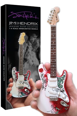 Jimi Hendrix Fender Strat Monterey Pop Festival Mini Guitar by AXE