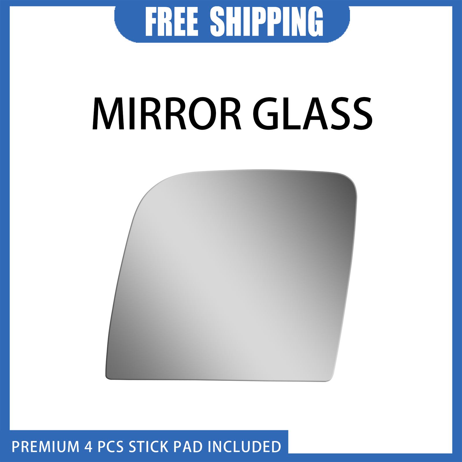 2002-2005 Ford E150 E250 Left Side Mirror Glass Flat Adhesive