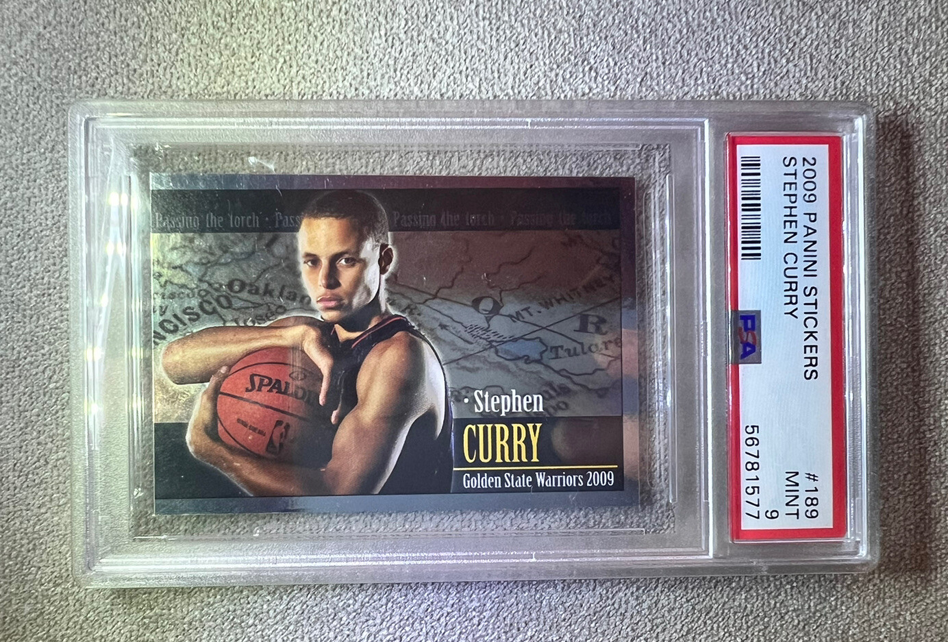 Stephen Curry 2009 Panini Rookie PSA 9 #189 Steph RC Stickers Very Low Pop