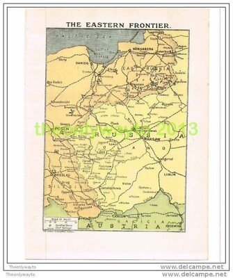 KARTE DER OSTGRENZE, FOTOBUCHILLUSTRATION um 1914