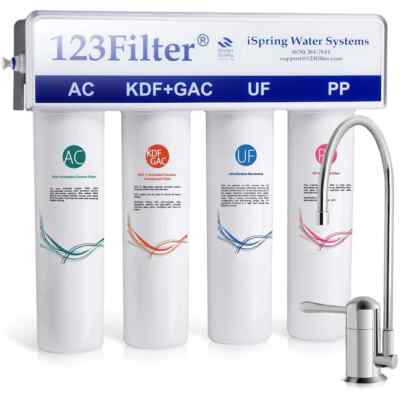 iSpring 4-Stage Inline Drinking Water Filtration System