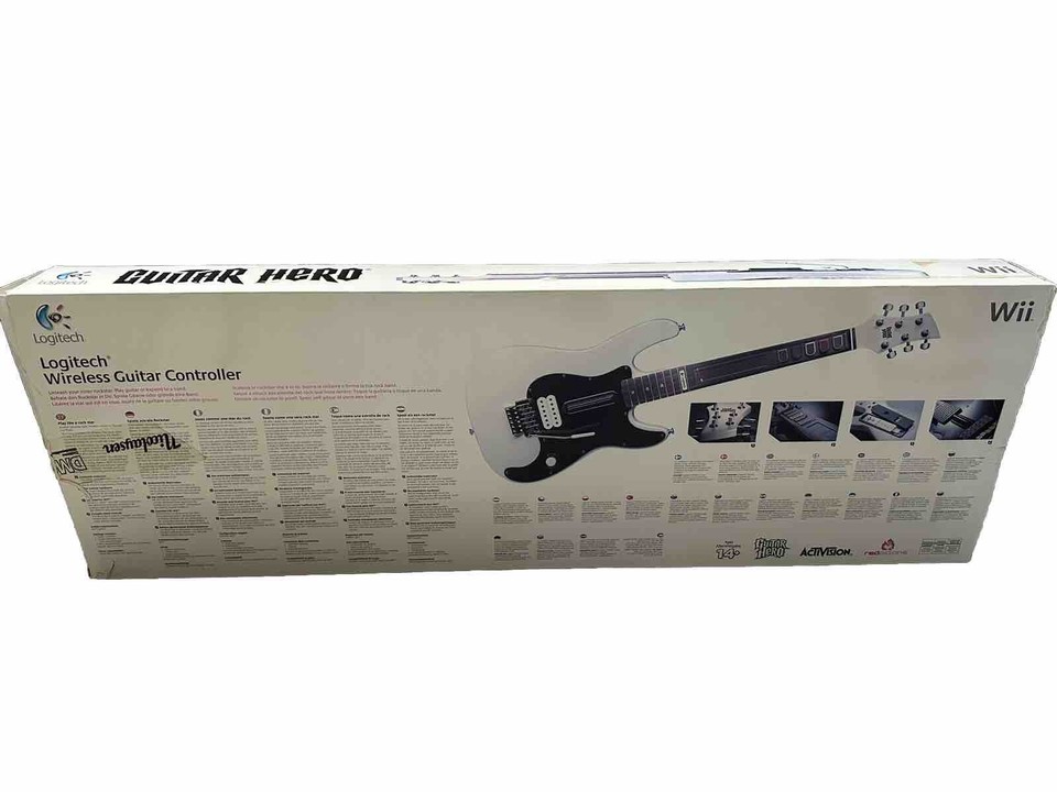 Logitech Guitar Hero Controller Wii Gitarre aus Holz mit OVP Sehr Gut