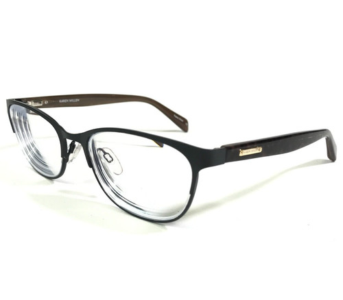 Karen Millen KM3001 003 Eyeglasses Frames Black Brown Cat Eye Full Rim 53-18-135