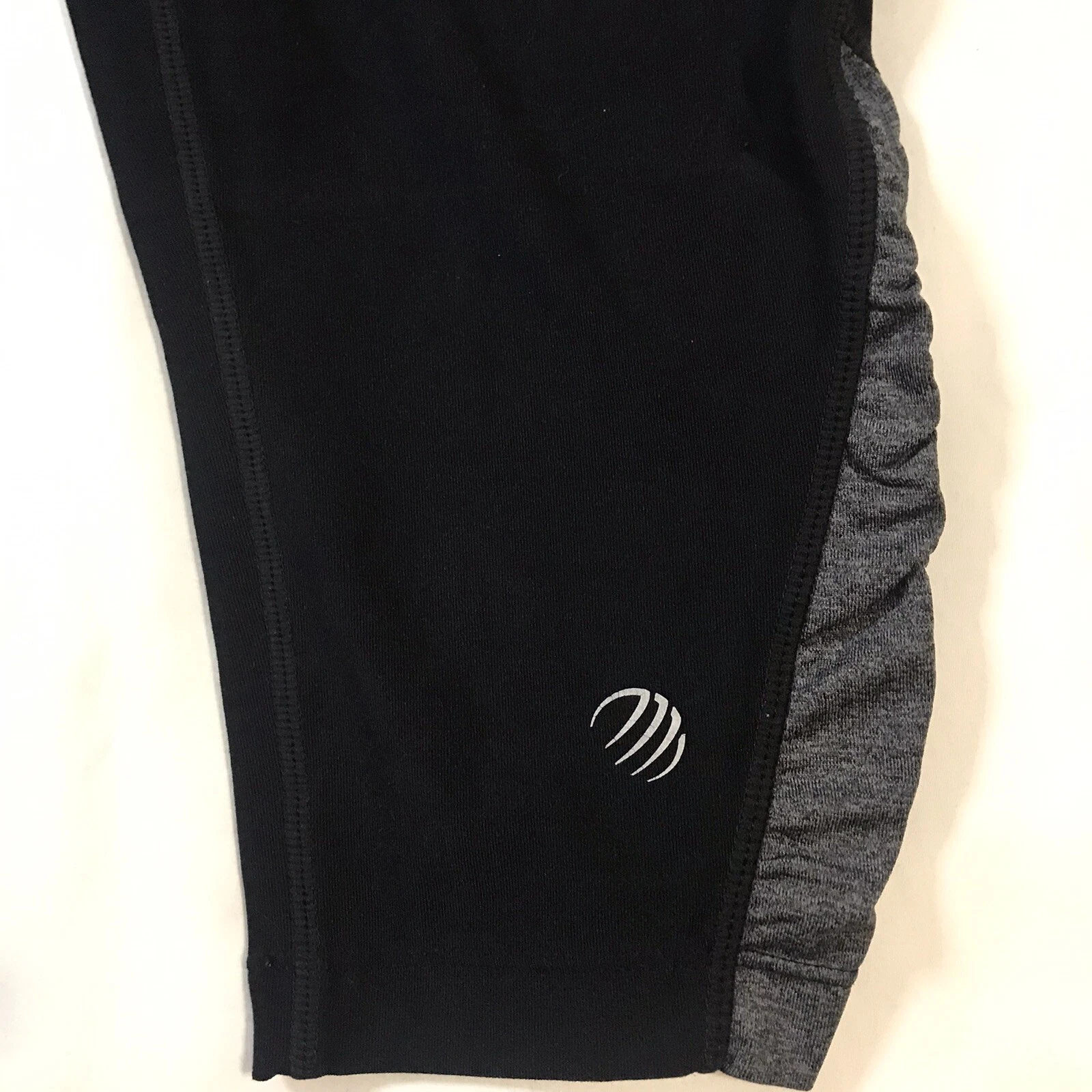 mpg capri ruched gray purple leggings