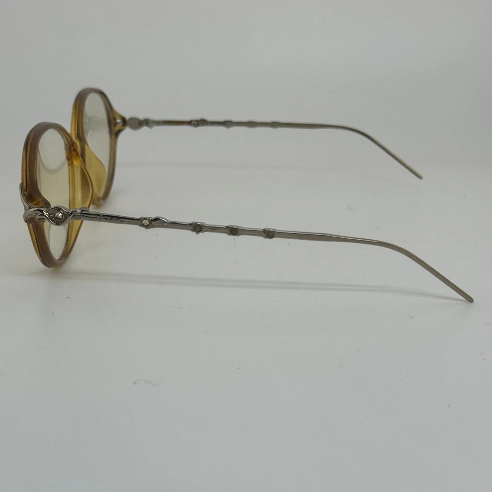 CHRISTIAN DIOR mod CD3034 12C 125 眼镜框棕色橙色银色 H14281 — 第 3/4 张图片