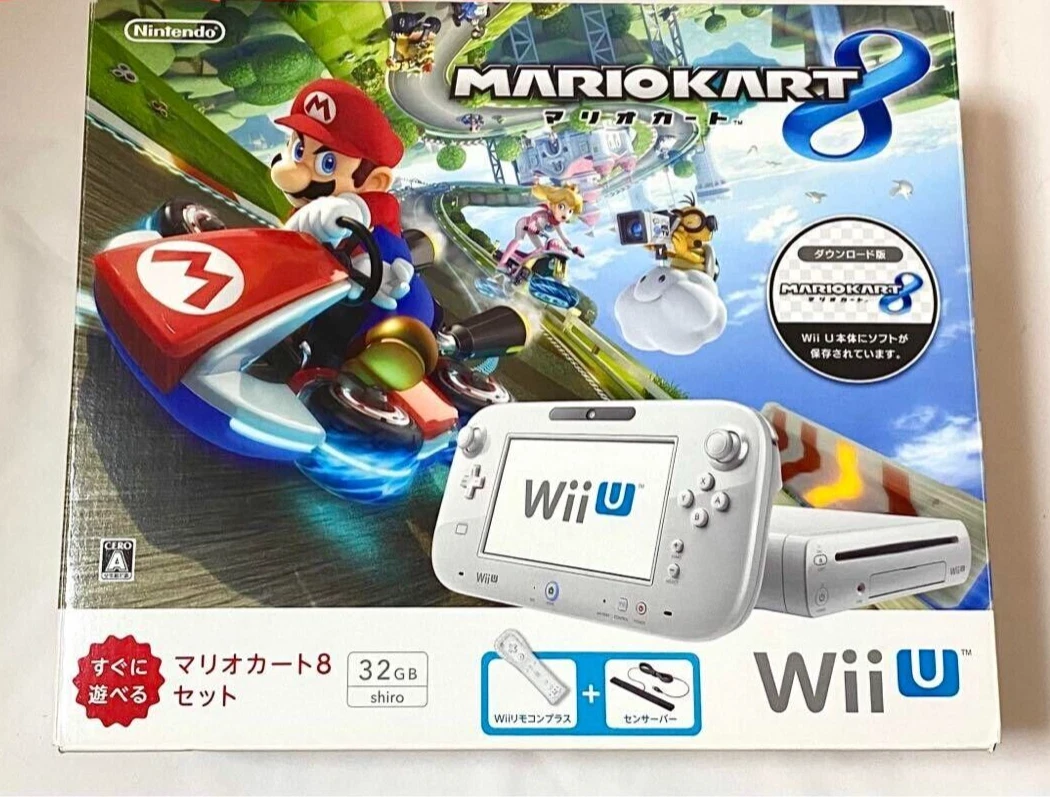 Nintendo Wii U Game Home Console Mario Kart 8 Set White Japan Version 2014  HDMI