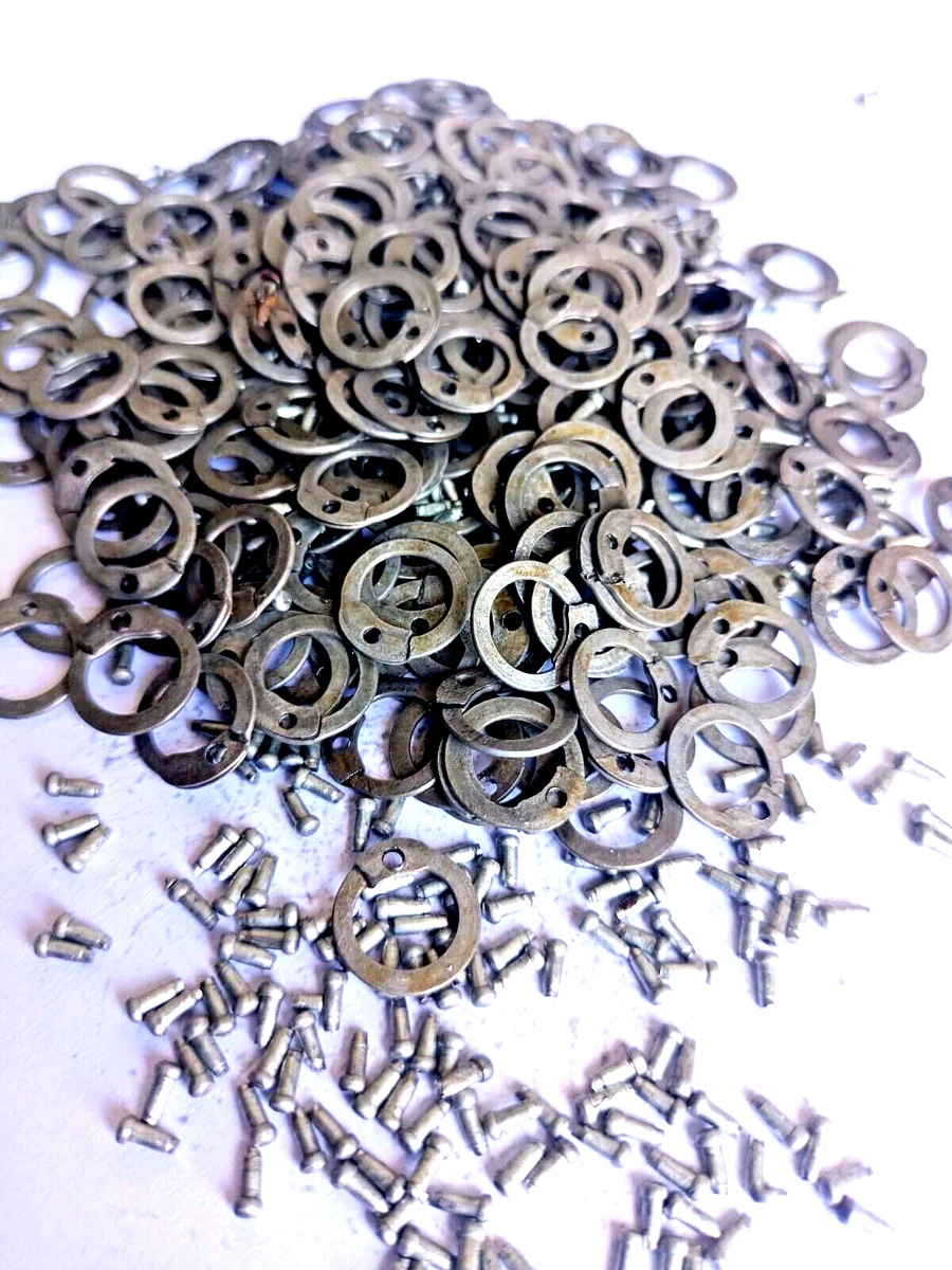 2 kg Loose Mild Steel 6 mm Flat Chainmail Rings with dome rivets 18 gauge