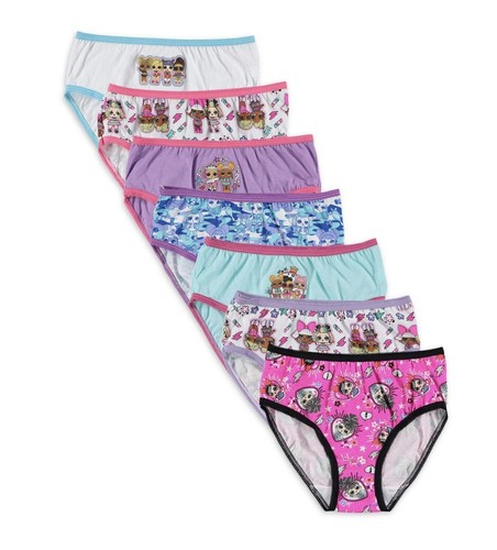 New Size 4 LOL SURPRISE Girls 7 Girls’ Underwear Panties Pack Cotton Briefs - Picture 2 of 3
