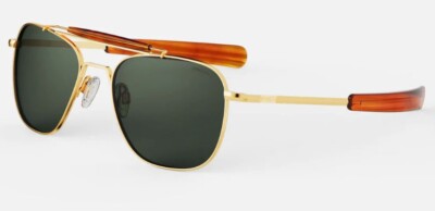 Randolph Sunglasses Mod: AT007 Sun 55 Gold 23K Lens Skytec AGX AR