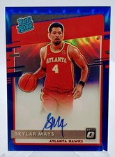 2020-21 Optic Rated Rookie Blue Prizm Auto- Skylar Mays /49 Atlanta Hawks!
