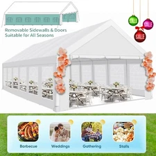 COBIZI 20'x40' Heavy Duty Party Tent Outdoor Commercial Carport with Sidewalls
