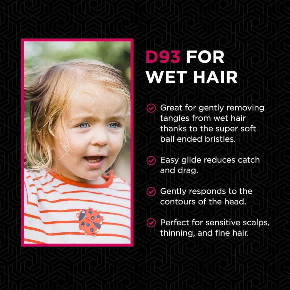 Denman Tangle Tamer Suave para Desenredar Suavemente Húmedo y Seco Cabello Fino a Mediano Foto 3 de 4