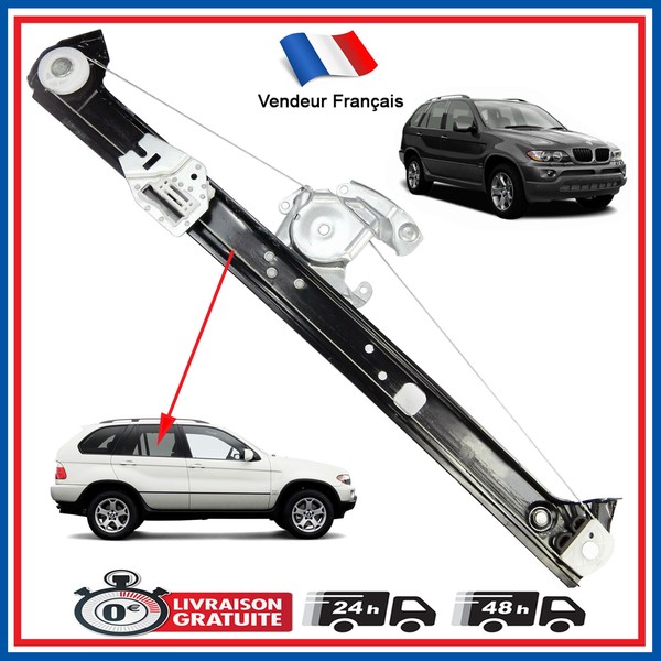 BMW X5 E53 99-06 Mechanismus Hinter Rechts Fensterheber Elektrisch-image