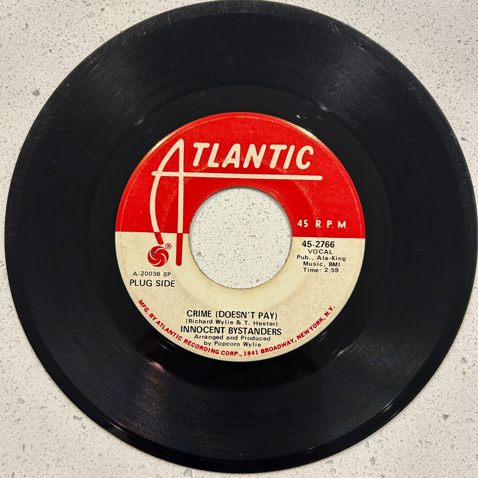 Innocent Bystanders - Crime (Doesn't Pay) b/w Frantic Escape 45rpm Atlantic
