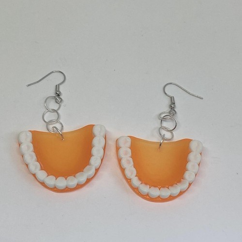 False teeth earrings , Earrings Kitsch 8 cm long. Pick your colour rave festival - Picture 56 of 60