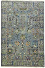 Tree of Life Hand-Knotted Floral Rug Osh Chobi Oriental Carpet Entryway 4X6 ft