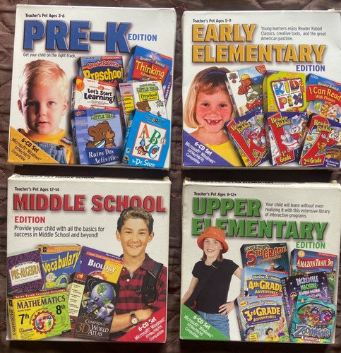 4 Teacher’s Pet - Middle School, Upper, Early Elementary & PRE-K, 6-CD each set