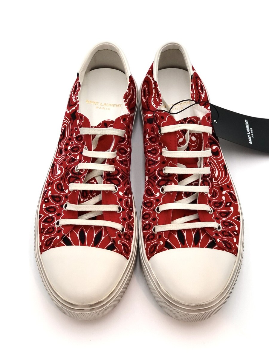 New Saint Laurent Bandana Bedford Low Top Sneaker Sz 43.5 / 10.5