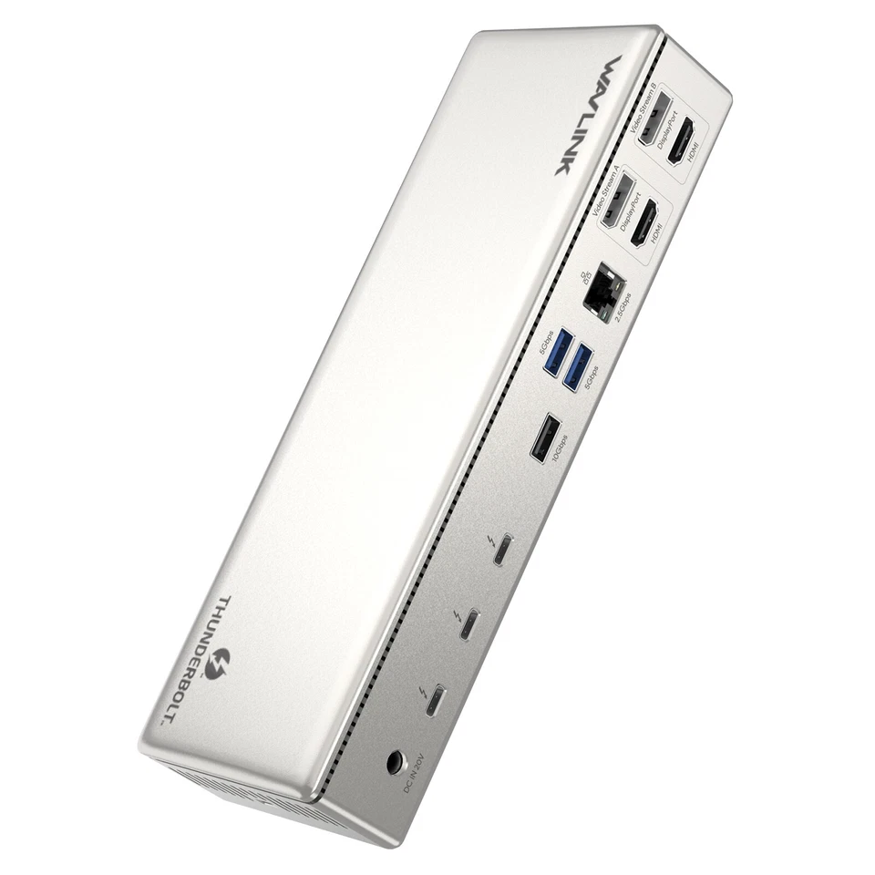 Dock WAVLINK Thunderbolt 4: 15 em 1 98W carregamento 8K@30Hz quad 4K@60Hz para Mac/PC - Imagem 3 de 4