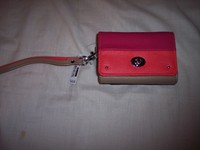 Rolfs Zip Around Small Cell Phone Wallet Tan With Red&coral Front Change Pocket Rolfs Zip Around Small Cell Phone Wallet Tan With Red&coral Front Change Pocket