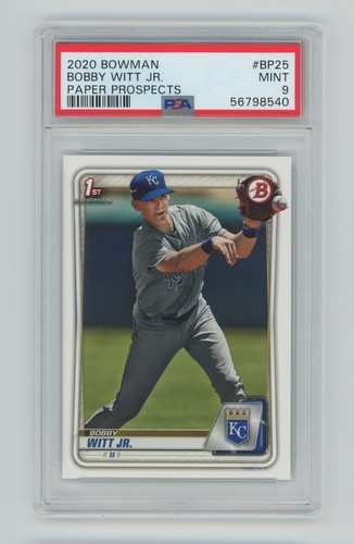 2020 Bowman Paper Prospects #BP25 Bobby Witt Jr. Paper Prospects PSA 9