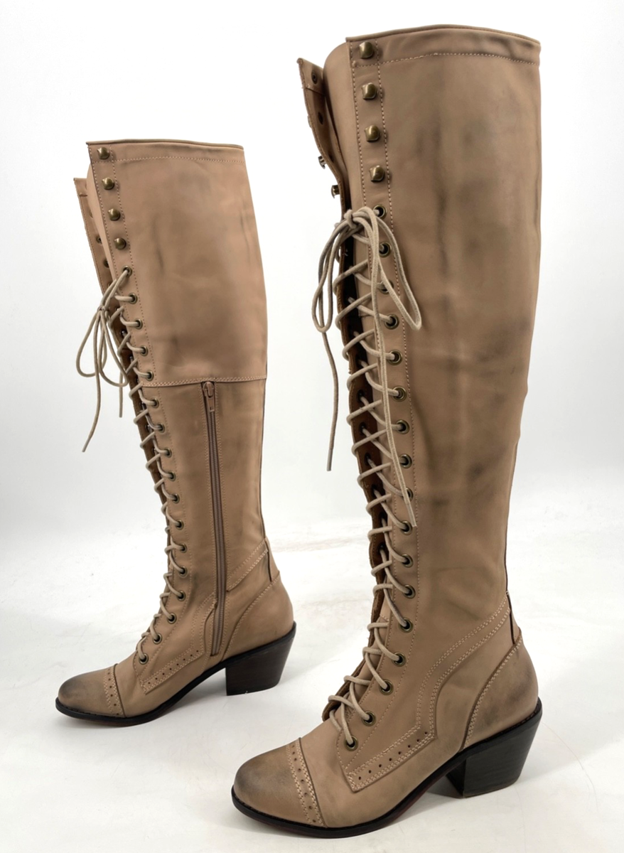 Free People women's size 6 Jeffrey Campbell Joe Lace-Up Over-the