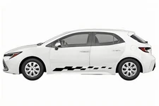 2 PCS Graphic Car Door Side Skirt Sticker For Toyota Corolla Racing Sport Stripe