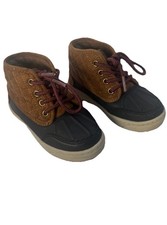 OshKosh B gosh Tarin-B Duck Boots Toddler Size 7 Brown Black Lace Up