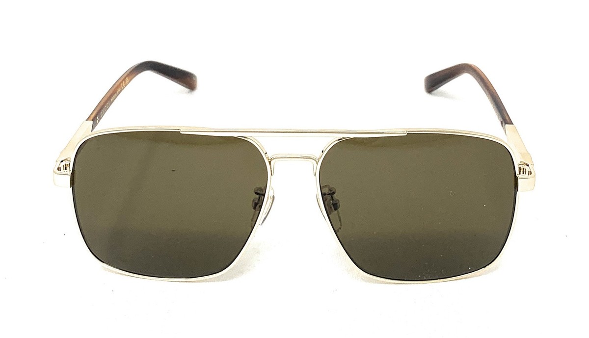 GUCCI Men's Sunglasses GG1289S 002 Gold Havana Brown Square