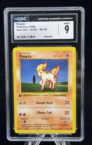 Ponyta (1st Edition) graded CGC 9 for sale on eBay