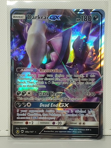 Pokemon Card Darkrai GX 88a/147 English Burning Shadows Ultra Rare Alt Art NM/LP