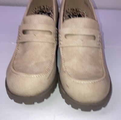 Dirty Laundry Platform Chunky Women's Loafers Dress Shoes Size  9 M Light Tan