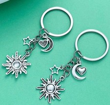 Bulk Sun Star Moon and Heart Alloy Keychains 20PCS per SET