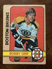 1972-73 TOPPS BOBBY ORR CARD # 100 BRUINS  SUPERSTAR + RAY BOURQUE!!!