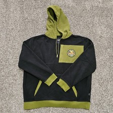 Vans Boys Off The Wall Pullover Half Zip Green Black Hoodie Size XL Youth