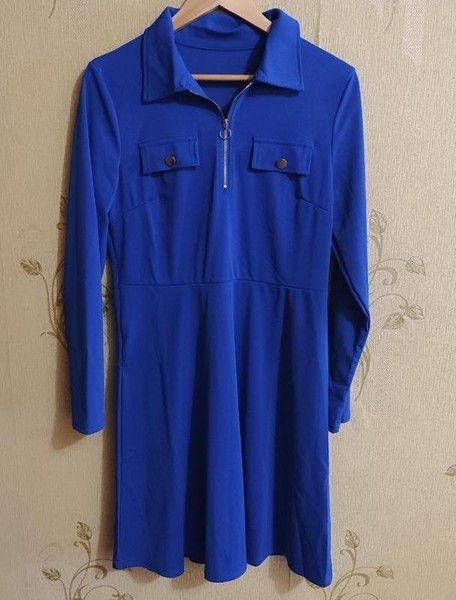 Women & Other Stories Dress Navy Elastane 38 / M /