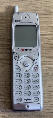 SANYO SCP-6200 Sprint PCS Phone Silver Dual Band No Charger Untested