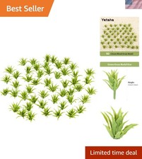 Pack of 50 Green Shrubs Bush Models - Flexible Plastic Plant Decor for Dioramas