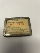 1952 Kentucky Statewide Fishing License-no.133997