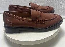 Madewell The Vernon Womens Dried Maple Slip On Leather Penny Loafers Size 11