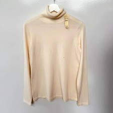 Eddie Bauer Women Turtleneck Sweater Beige Small